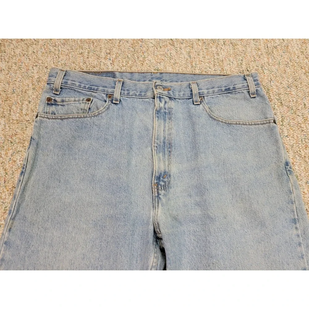 Levis 505 Jeans Mens 38x30 Light Wash Regular Fit‎ Straight Leg Cotton Pants Y2K